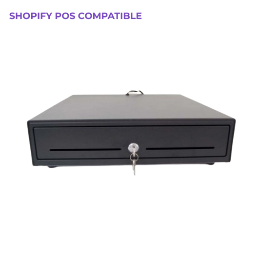 Cash Drawer - Black  | RJ11 Printer Kick Cable | Shopify POS